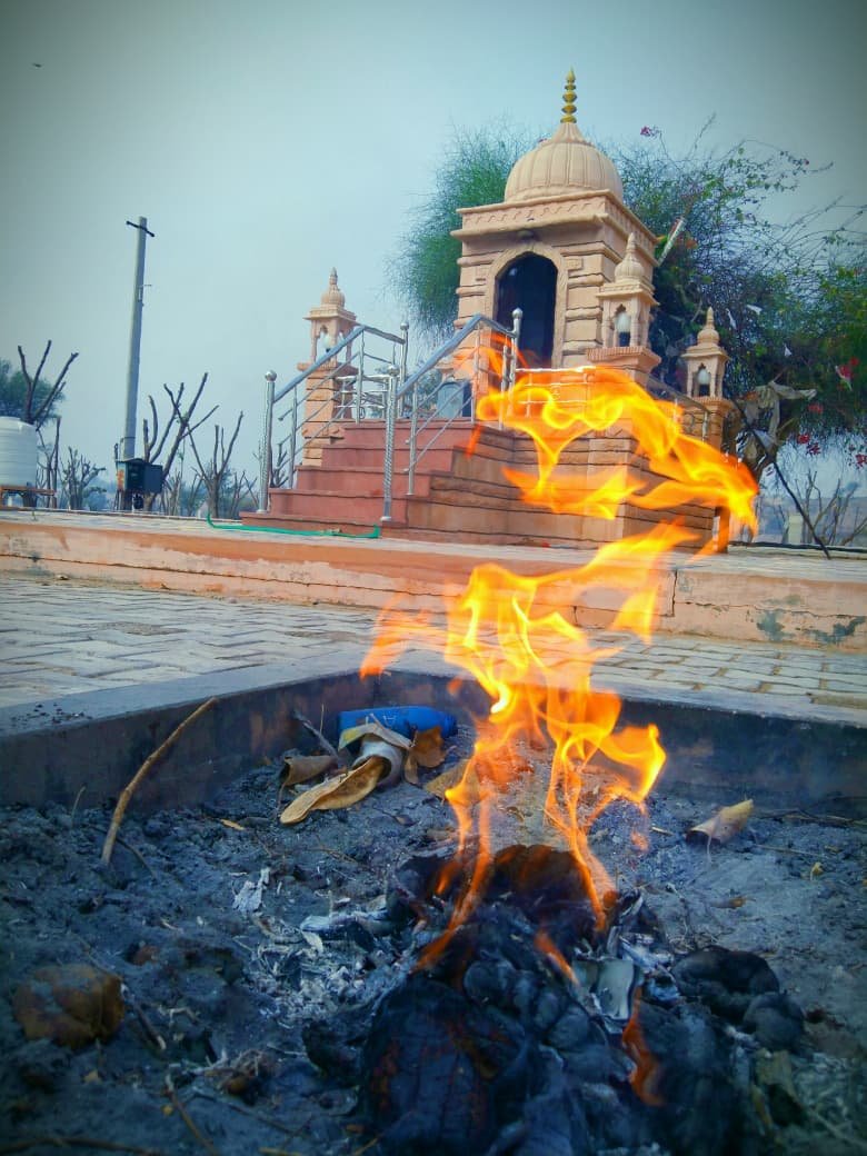 Sacred Dhuni & Temple Shrine
